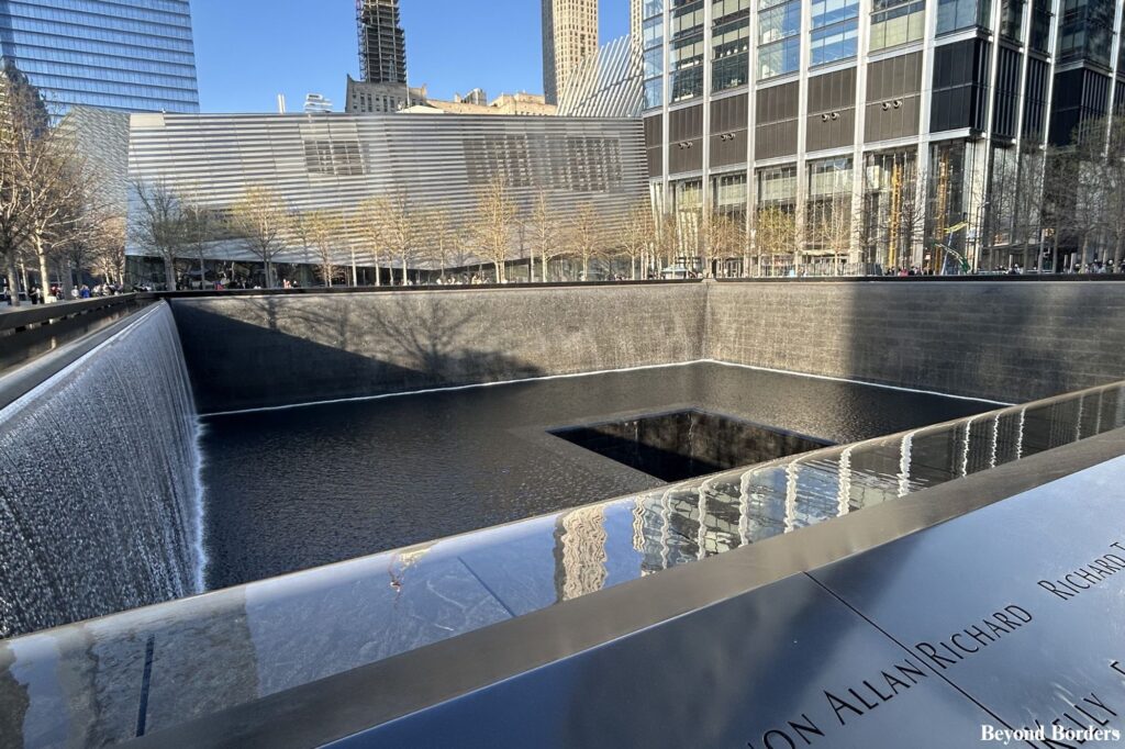 South Tower 9/11 Memorial Pool in NYC