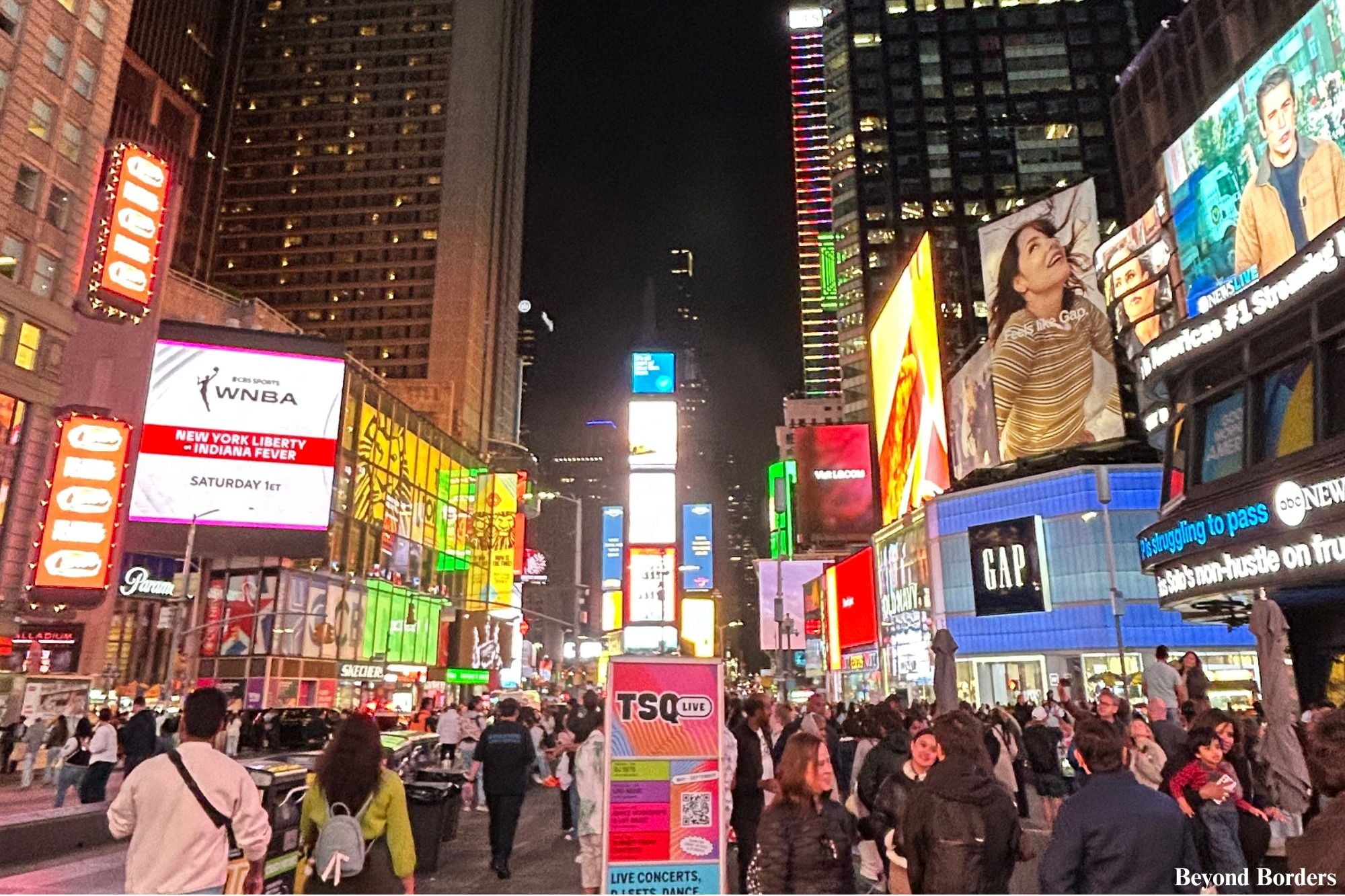 Times Square at night in Manhattan, NYC
