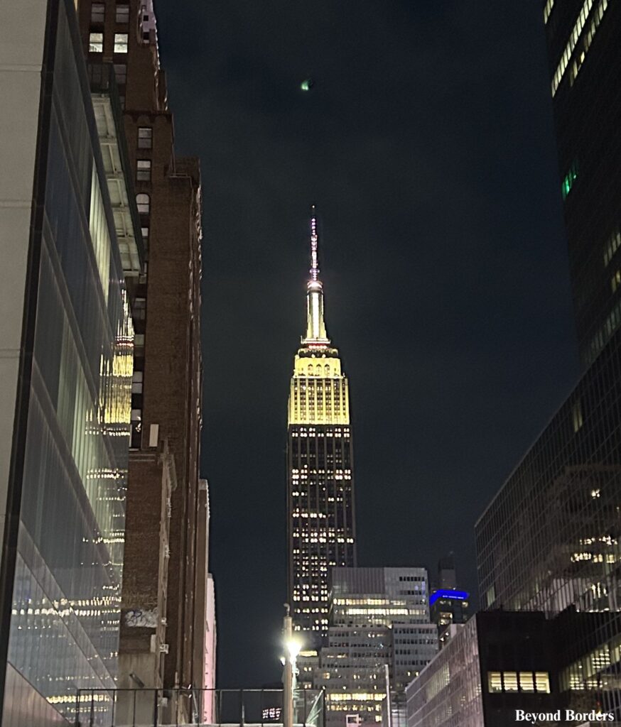 Empire State building at night