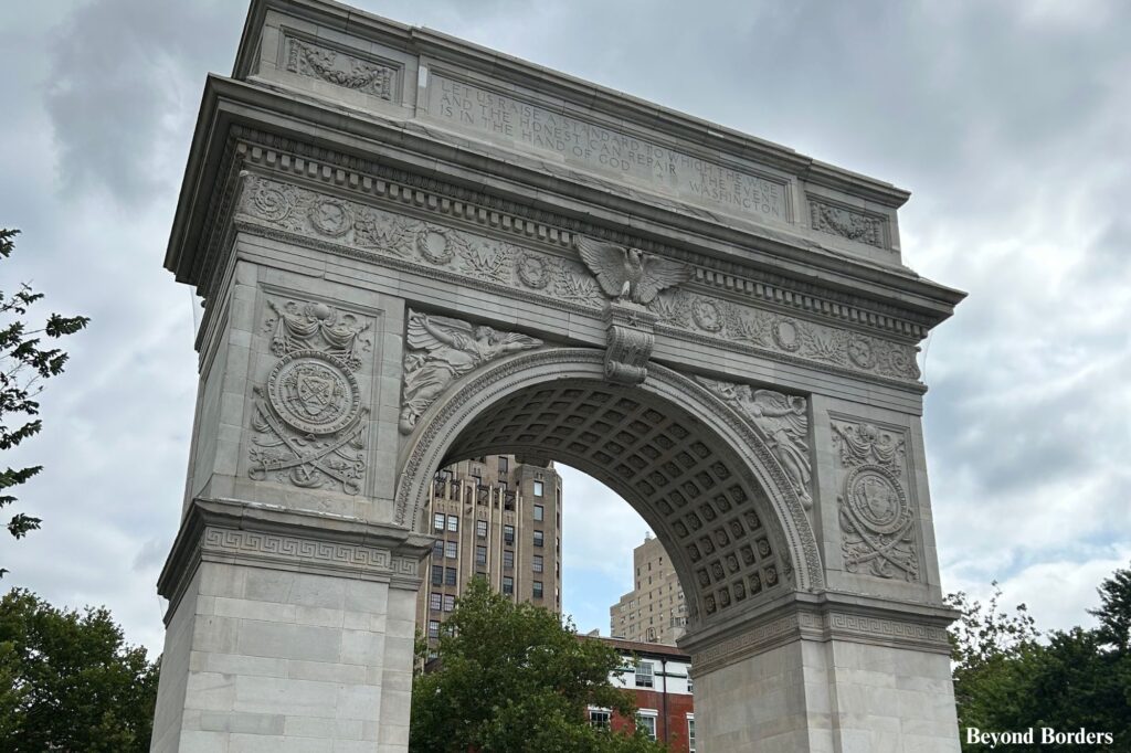 Washington Square Arch in West Village, Manhattan, NYC