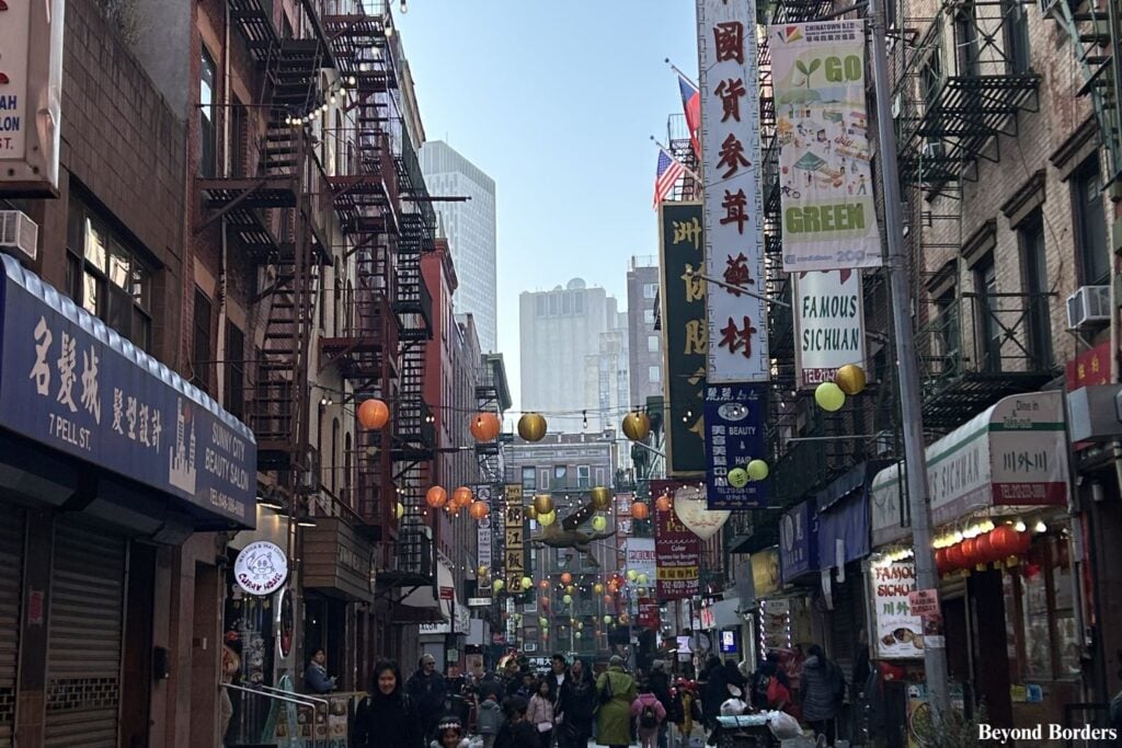 Pell St in Chinatown in NYC