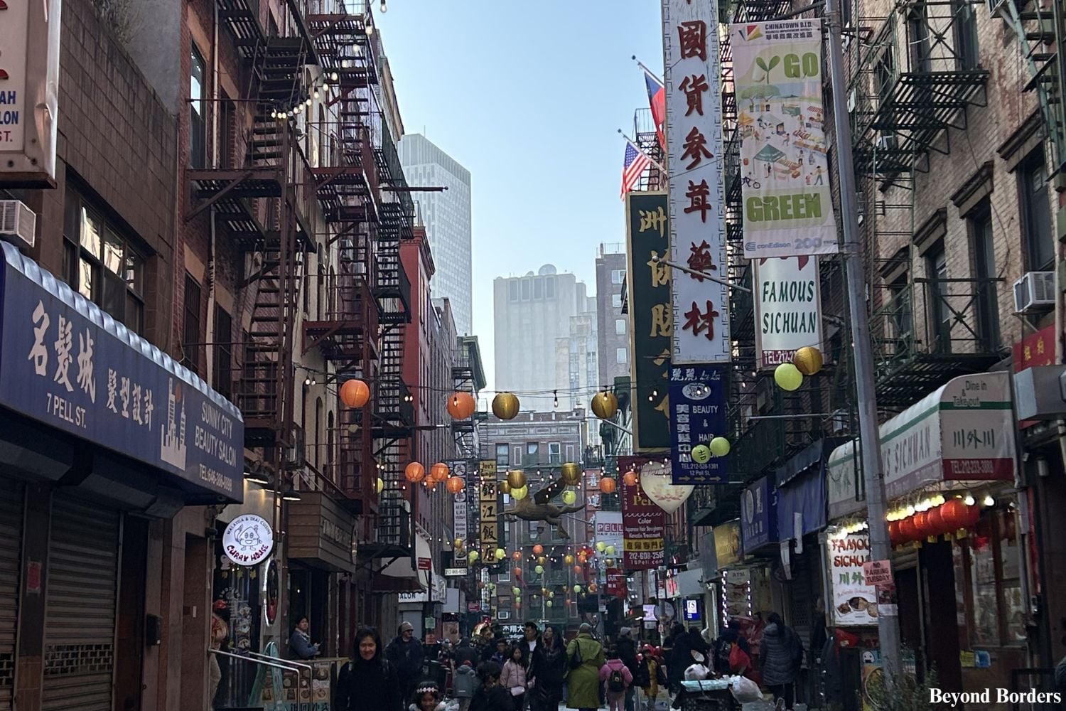 Pell St in Chinatown in NYC