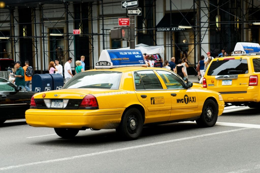 Classic Yellow Taxi in NYC; EWR to Manhattan