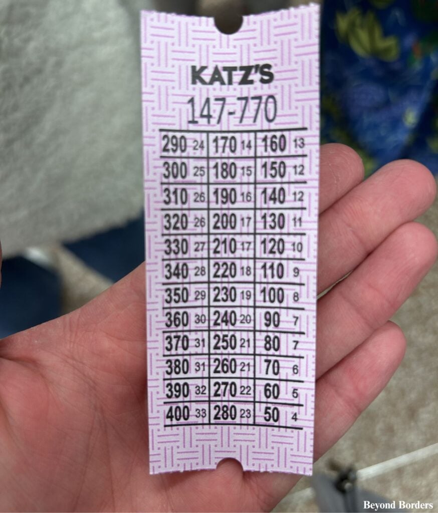 Katz's Deli ticket; Katz's Deli ordering guide