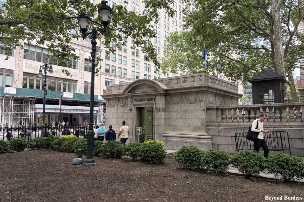 Bryant Park bathrooms in NYC