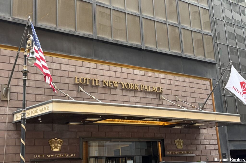 Lotte New York Palace 50th St entrance; best Grand Central hotels NYC