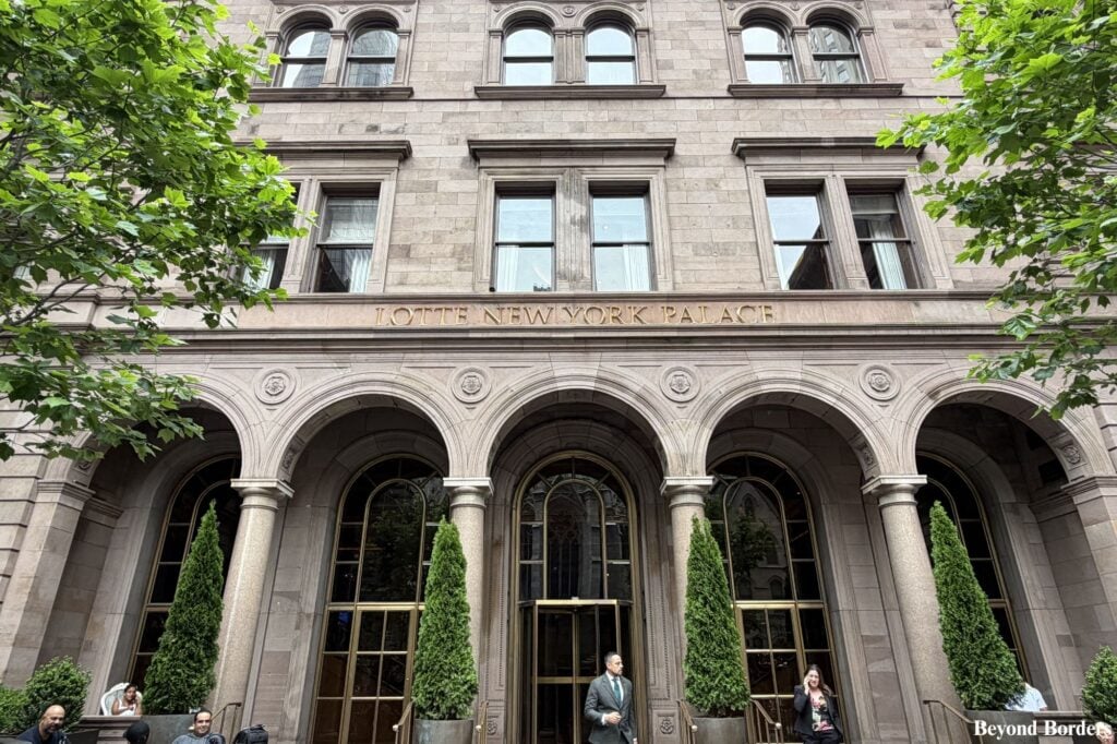 Lotte New York Palace entrance; best Grand Central hotels NYC