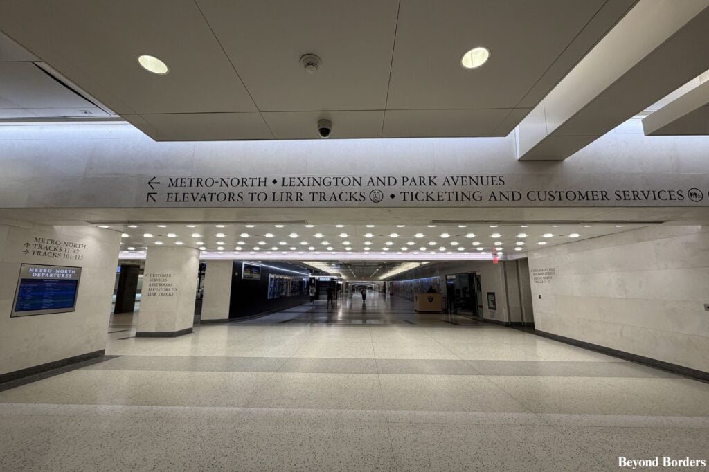 Part of the 47th St Cross Passageway in the LIRR Grand Central Madison Concourse in NYC