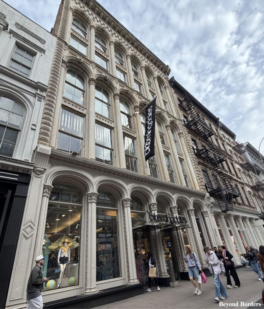 Bloomingdale's on Broadway in SoHo NYC; has nice public bathrooms