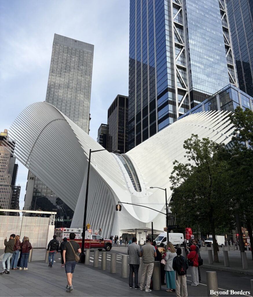 The Oculus seen from Greenwich Street in downtown NYC