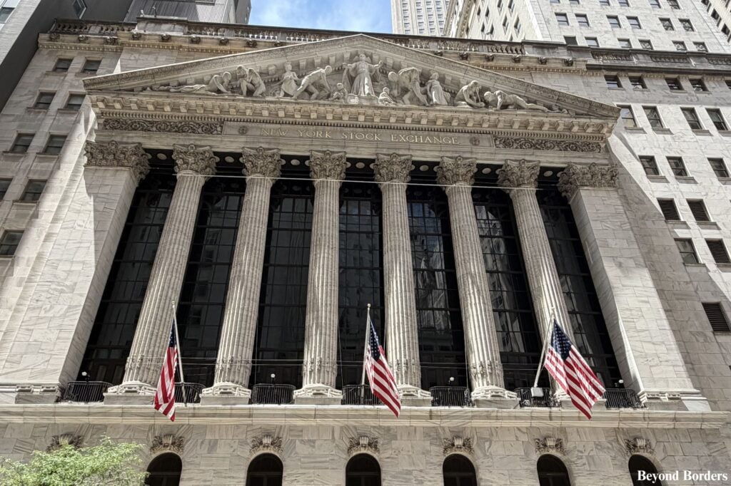 The New York Stock Exchange on Wall Street in lower Manhattan