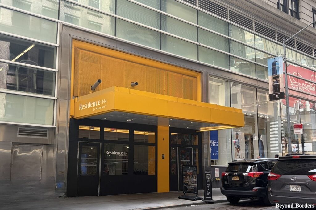 Residence Inn by Marriott New York Downtown Manhattan/WTC Area entrance; best hotels in lower Manhattan