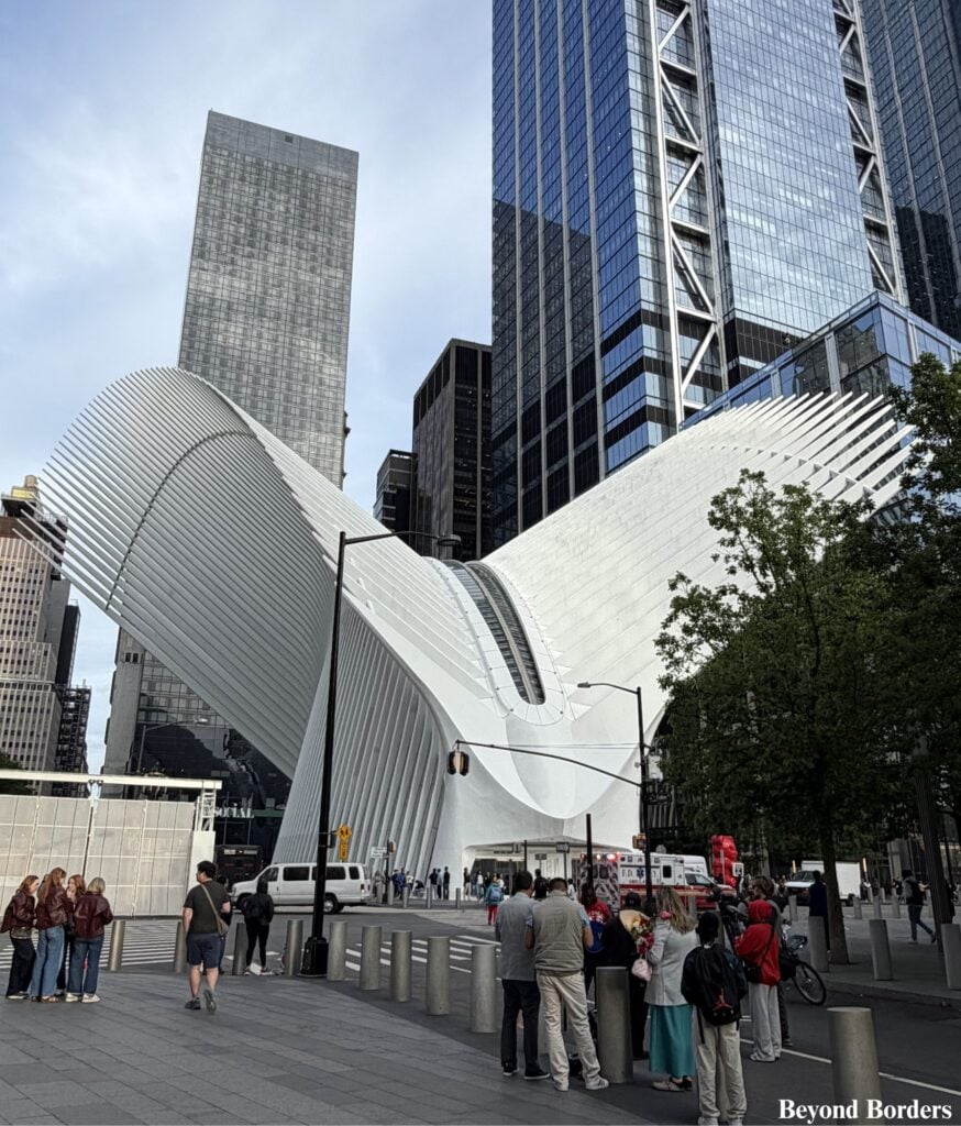 The Oculus seen from Greenwich St in Lower Manhattan
