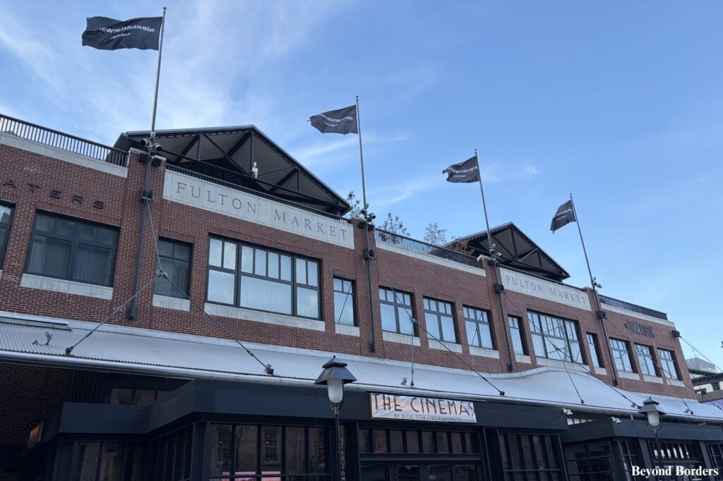 Fulton Market at South Street Seaport in NYC; is south street seaport worth visiting