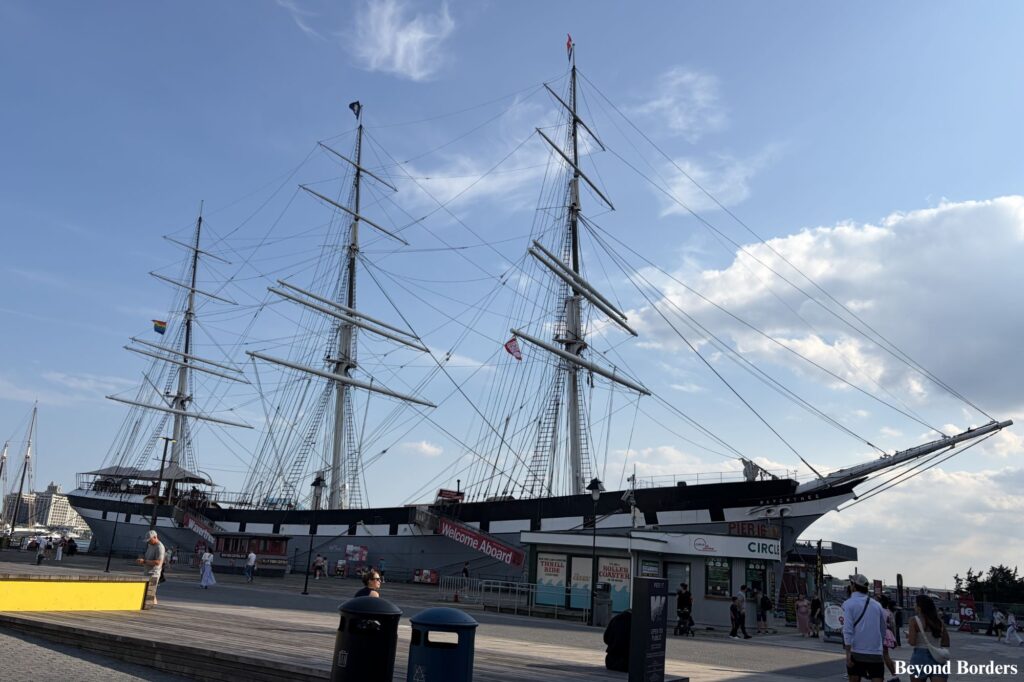 Wavertree ship at Pier 16 at NYC's South Street Seaport