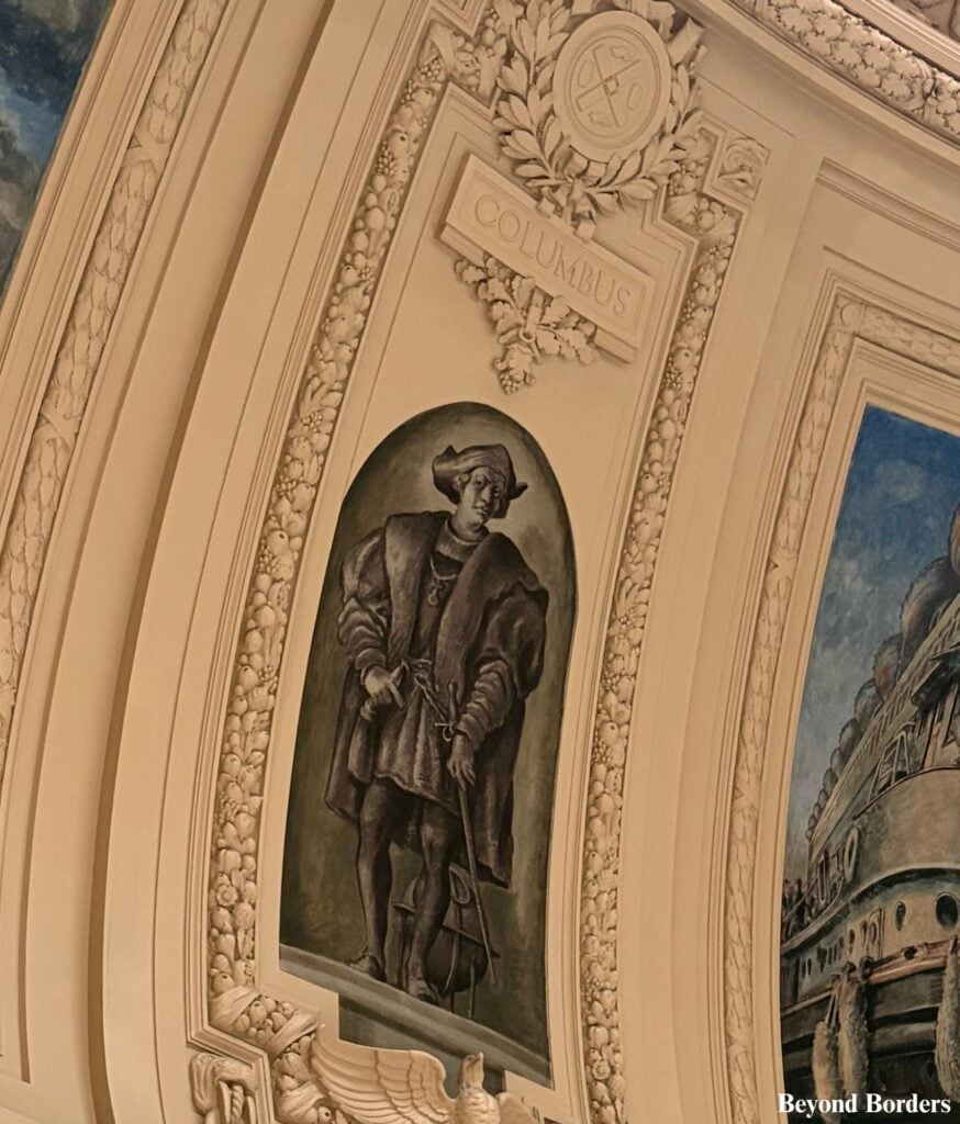 Christopher Columbus as one of the Reginald Marsh Murals in the Rotunda; National Museum of the American Indian NYC