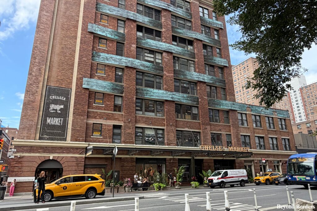 Chelsea Market seen from 9th Ave and West 15th St in NYC