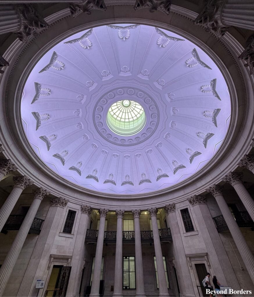 The dome in the rotunda in Federal Hall in lower Manhattan, NYC
