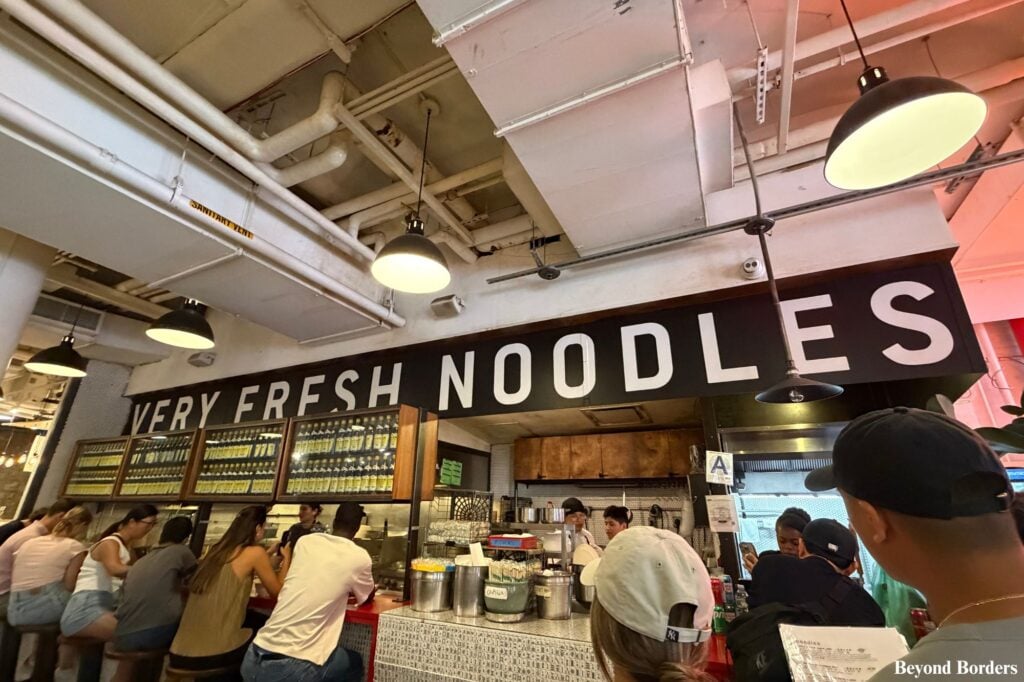 Very Fresh Noodles at Chelsea Market in NYC; best NYC food halls