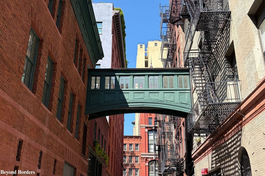 Staple St Skybridge in Tribeca, Manhattan, NYC
