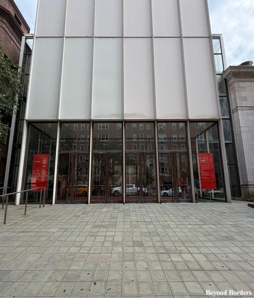 The Morgan Library and Museum entrance on Madison Ave in Midtown Manhattan, NYC