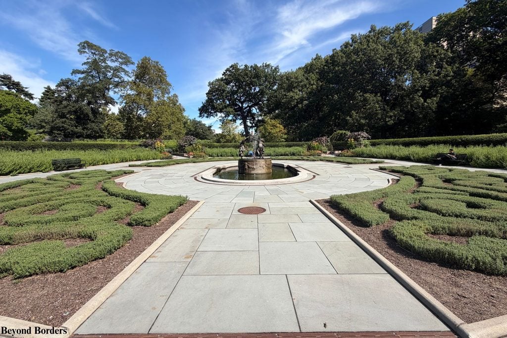 Untermyer Fountain at the French Garden in Central Park's Conservatory Garden in Manhattan, NYC