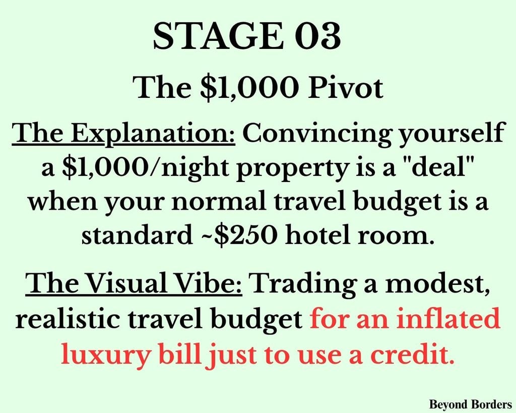 Trading a modest, realistic travel budget for an inflated luxury bill just to use hotel credits from travel credit cards that travel influencers push you to apply for; is travel hacking worth it